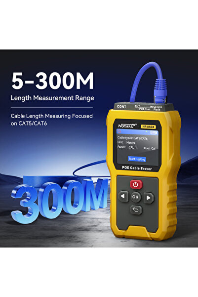NOYAFA NF-8504 PoE Kablo Test Cihazı 2.4 İnç LCD Ekran