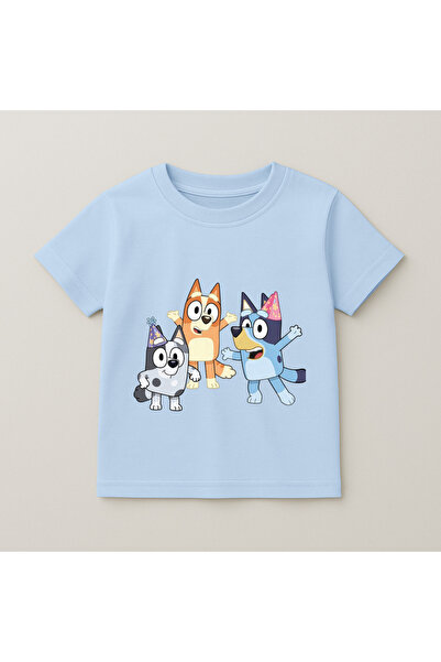 SVART WEAR Bluey Friends Printed Kids T-Shirt 100% Cotton Baby Blue