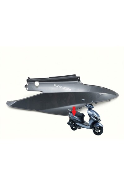 KOÇAK MOTOR Kuba Space 50 / Bolero 50 -AKalite- Arka Yan Panel Sağ Gri ( Mavi...