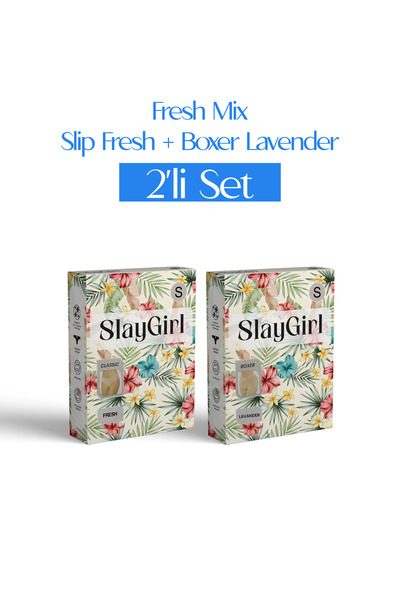 2'li SET Aromatik Kokulu Kadın Slip Külot + Boxer - Kokulu Günlük İç Çamaşırı, Konforlu Nefes Alan İç Çamaşırı