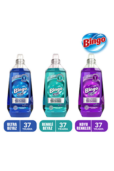 Bingo Jet Jel Ultra Beyaz 1480 mlx1 + Renkli&Beyaz 1480 mlx1 + Koyu Renkler 1...