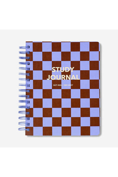 Flying Tiger Copenhagen Bordo Kareli Çalışma Planlayıcı Defter
