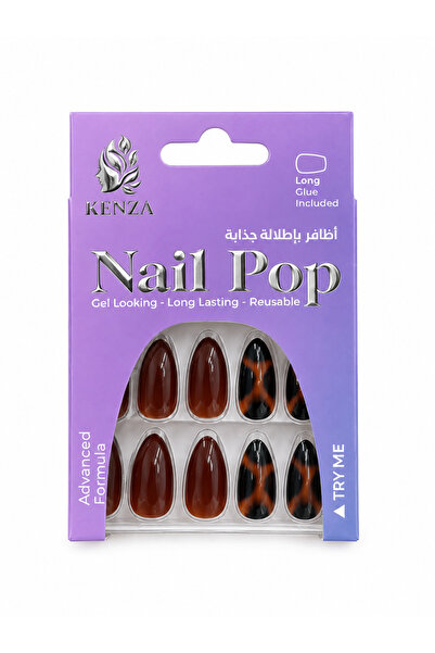 KENZA أظافر صناعية لاصقة بتصميم أنيق – Nail Pop
