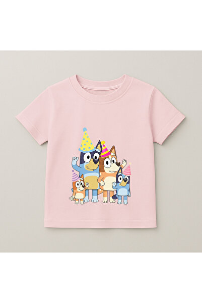 SVART WEAR Dječja majica sa printom Bluey Friends, 100% pamuk, roza