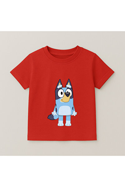SVART WEAR Bluey Printed Children's T-Shirt 100% Cotton Red