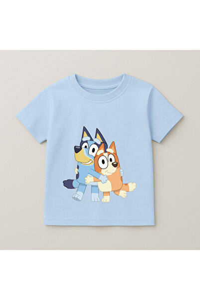 SVART WEAR Bluey and Bingo Printed Kids' T-Shirt 100% Cotton Baby Blue