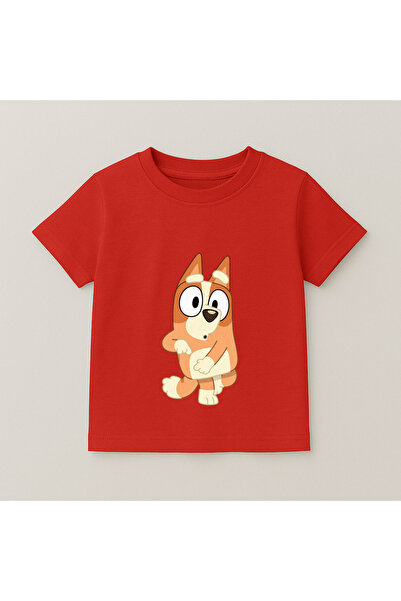 SVART WEAR Bluey Bingo Printed Kids T-Shirt 100% Cotton Red
