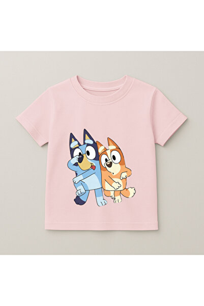 SVART WEAR تي شيرت للأطفال مطبوع عليه Bluey and Bingo Dance، مصنوع من القطن ب...