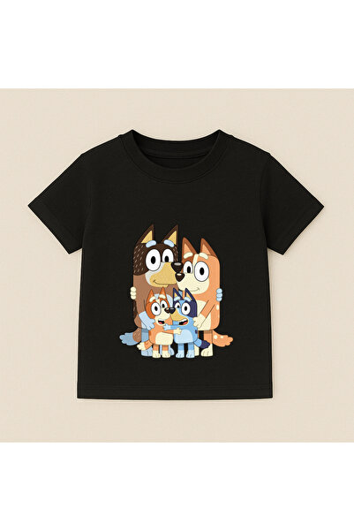 SVART WEAR Παιδικό μπλουζάκι με στάμπα Bluey Family Portrait, 100% βαμβακερό,...