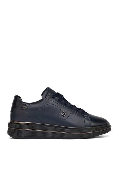 Tergan Lacivert Hakiki Deri Erkek Sneaker - E26S1AY57815-A31