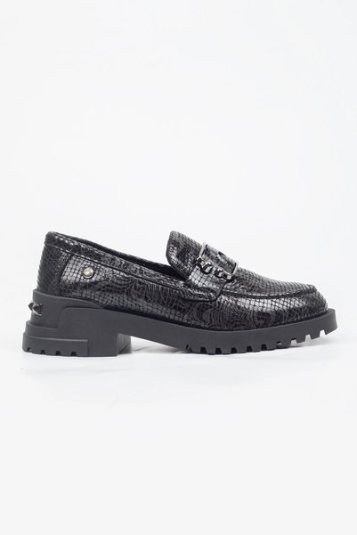 Adım Adım Mammamia Genuine Leather Casual Shoes with Print Detail