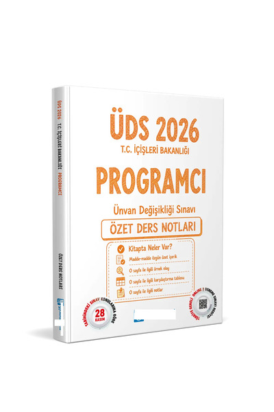 Data Yayınları ÜDS T.C. İçişleri Bakanlığı Programcı Özet Ders Notları 2026
