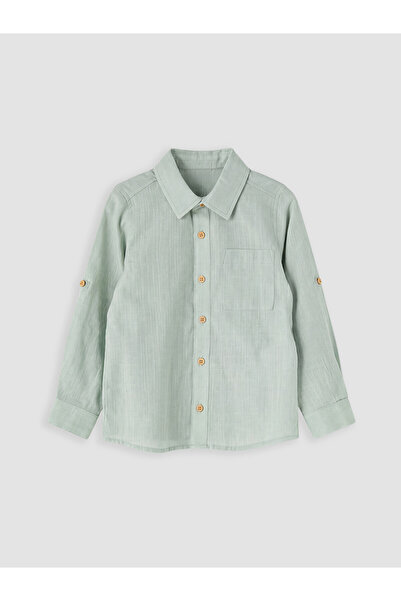 LC Waikiki Green Regular Fit Boys' Shirt
