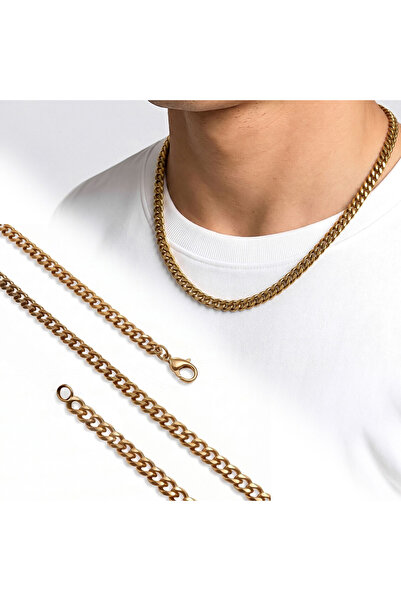 FM 💎   Premium Shiny and Stylish Mariner Chain Men's 316L Steel Necklace 6X2...