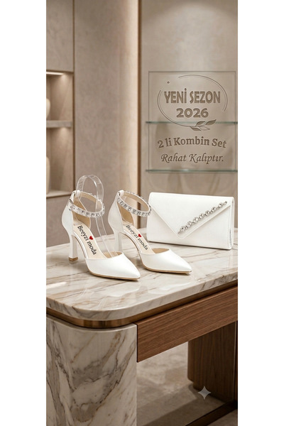 beeyzi moda Shoe Bag Women's Combination Set Special Design Stone-Embellished...
