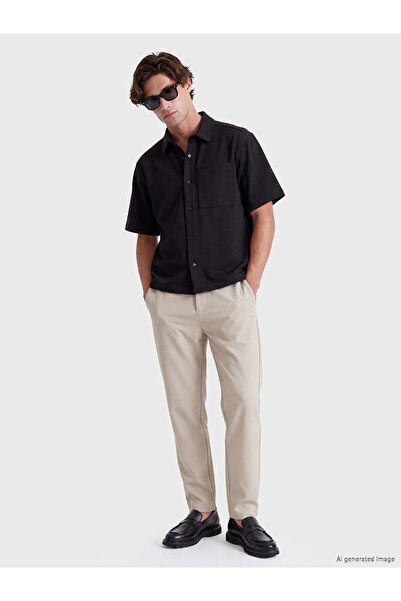 LC Waikiki قميص LCW Vision Black Relax Fit للرجال