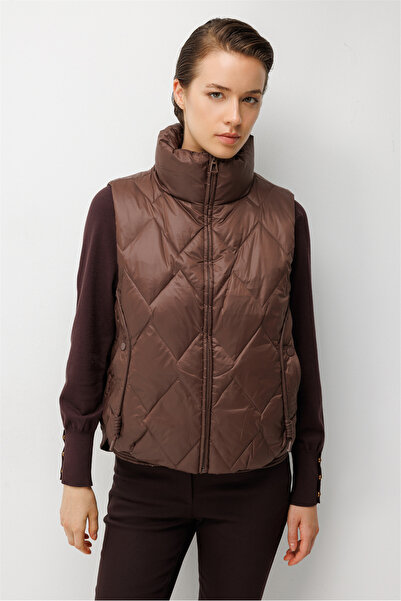 Ekol High Collar Puffer Vest