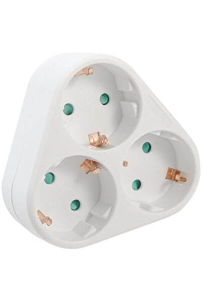 Spacer Τριπλός πολύπριζος Stecher SPACER, Σούκο, μέγ. 3500W, 3 πρίζες Σούκο, ...