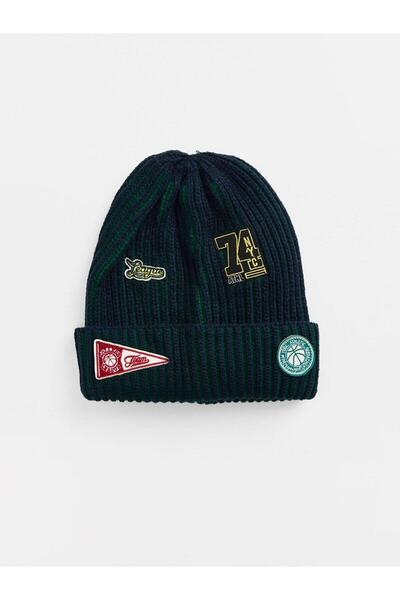 LC Waikiki Nyc Embroidered Boy's Knitwear Beanie (W6)