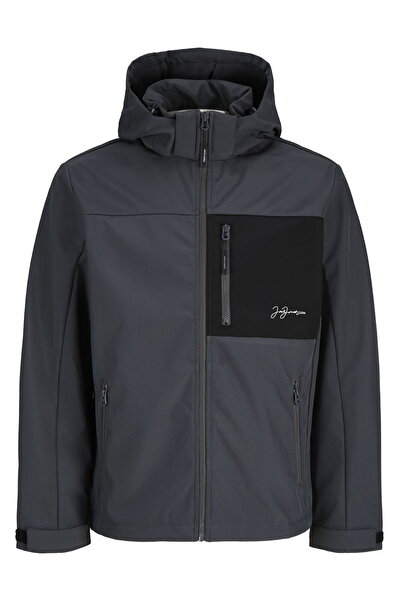 Jack & Jones Ανδρικό μπουφάν με φερμουάρ και κουκούλα από Softshell - Lupo
