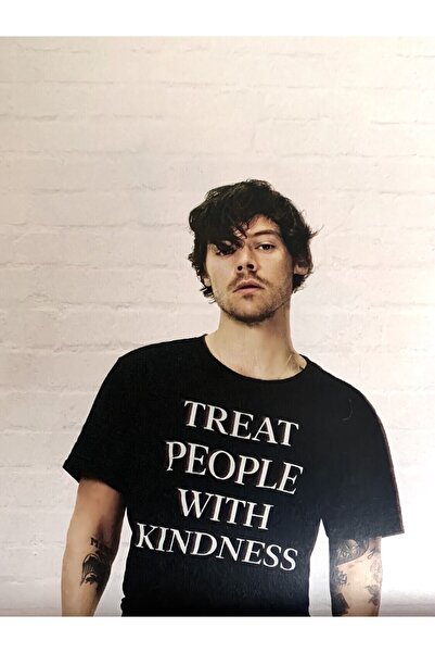POPULUS Harry Styles Treat People with Kindness Written T-Shirt
