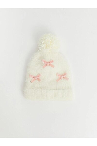 LC Waikiki Bow Detailed Baby Girl Beanie (W6)