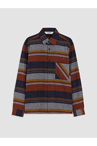 LC Waikiki Brown Striped Boy's Shirt