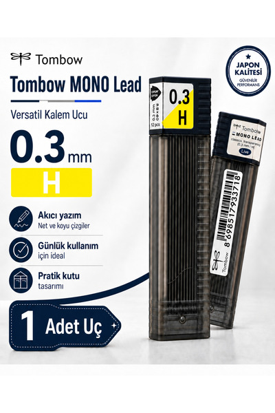 Tombow Mono Lead 0.3 mm H Versatil Kalem Ucu 1 Adet Yedek Uç