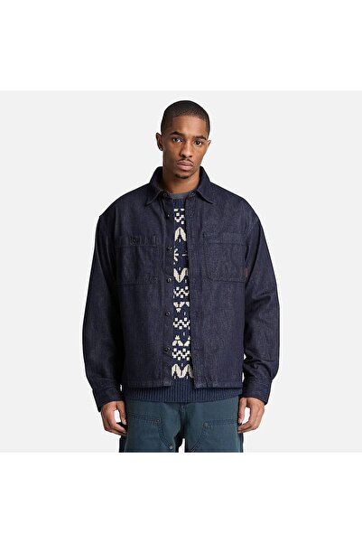 Timberland Windham Denim Overshirt Men's Navy Blue Shirt