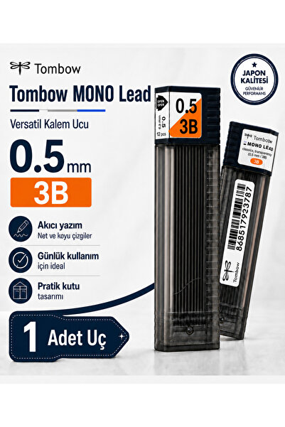 Tombow Mono Lead 0.5 mm 3B Versatil Kalem Ucu 1 Adet Yedek Uç