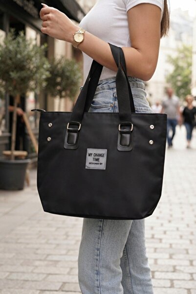 Ka Art Gallery Black Daily Shopper Women's Bag with Hand and Shoulder Straps