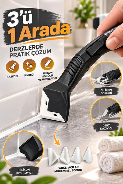 House Bird 3'ü 1 Arada Derz Kazıyıcı Silikon Sökücü Sıyırıcı ve Uygulama Aparatı