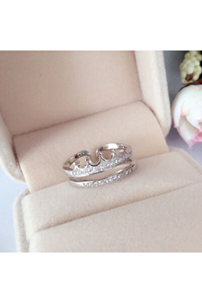 Peach Jewelry Δαχτυλίδι Ασημένιο 925 με Ζιργκόν σε Σχήμα Κορώνας και Σύμβολο ...