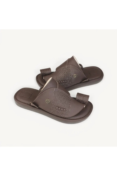ShoeTypes حذاء شرقي أنيق جلد XL بني بجلد مجدل فاخر - 41 - بني - Brown