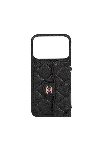 DUKKANCASE Black Leather Phone Case with Card Holder and Strap Dk517 iPhone 17 Pro