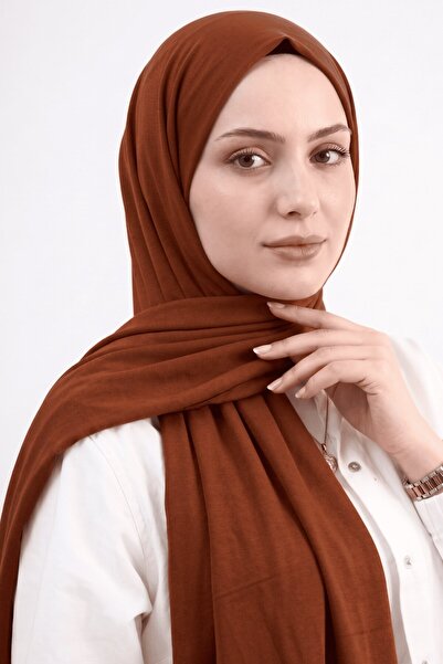 hadiora Women's Tan Combed Cotton Shawl with Lycra, Flexible, Non-Slip, Pract...