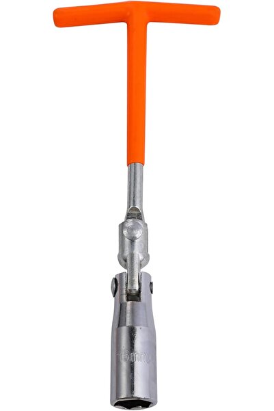 Lawazim Spark Plug T-Wrench -16mm Orange- Universal Joint Wrench with Ergonom...