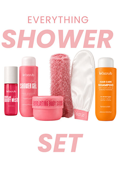 LET'SCRUB Everything Shower Seti Her Şey Dahil Duş Rutini Şampuan + Duş Jeli ...
