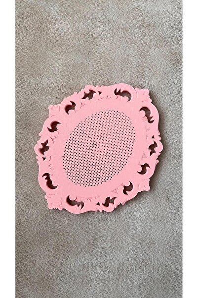 Lucylund Modern Baroque Etamine Hoop Decorative Cross Stitch Frame Wall Ornament Oval Embroidery Hoop Vintage Motif Embroidery Frame 15 cm Single Light Pink