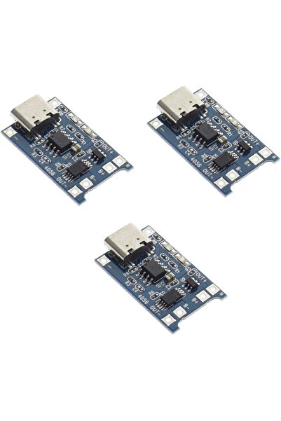 HiLetgo 3 قطع من وحدة شحن بطارية الليثيوم TP4056 نوع C USB 5 فولت 1 أمبير 186...