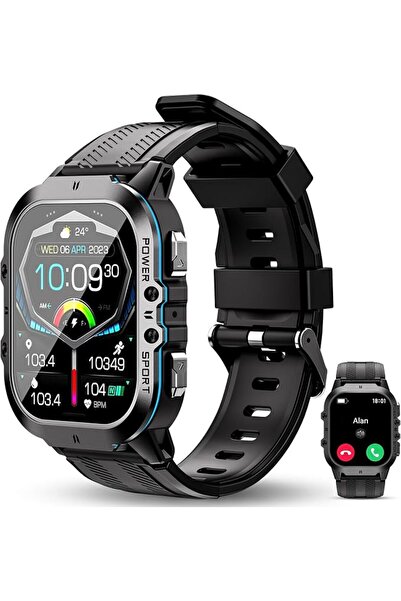 KASTWAVE BT20 Military Smart Watch for Men Women, 50M Waterproof Rugged Fitne...