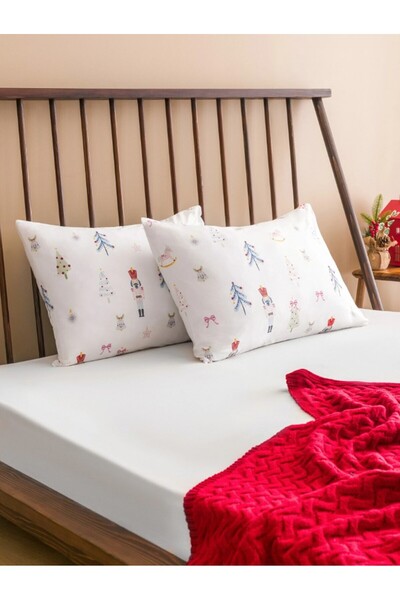 LC Waikiki LCW HOME Yılbaşı Baskılı Yastık Kılıfı 2'li 50x70 Cm