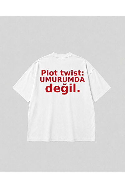 SVART WEAR Δεν με νοιάζει η ζωή μου Γραπτό σχέδιο στην πλάτη Υπερμεγέθη λευκό...