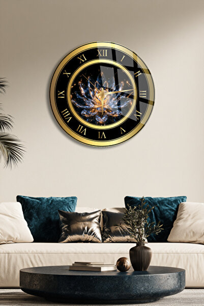 Olinpa Round Unbreakable Glass Wall Clock, Both Table and Wall Clock, Crystal...