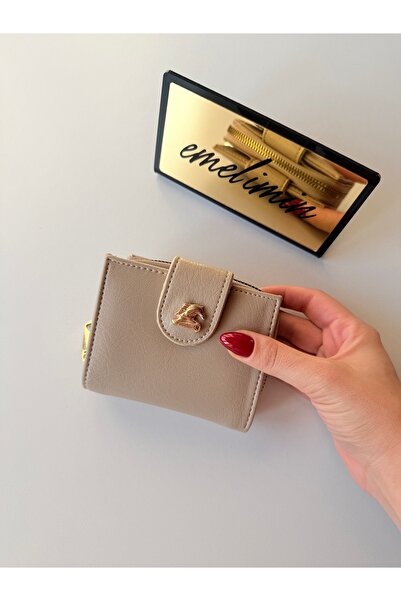 emelimin Women's Mink Multi-Compartment Zippered Snap Fastener Card Holder Wa...