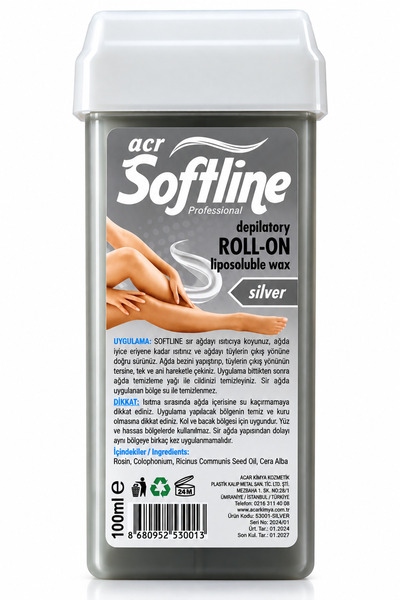 SOFTLİNE ROLON AĞDA SİLVER GRİ SİMLİ 100ML