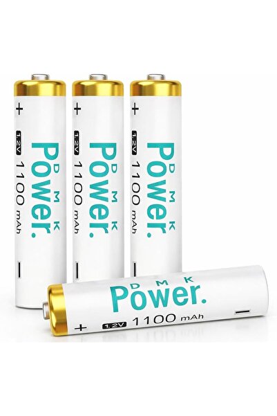 DMK POWER Rechargeable AAA Batteries 1100mAh – 1.2V NiMH High Capacity (4 PCS)