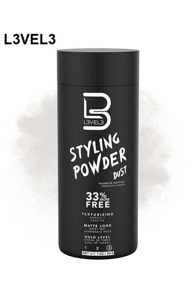 L3VEL3 L3 Level 3 Styling Powder, Natural Look Mens Powder, Easy To Apply Wit...