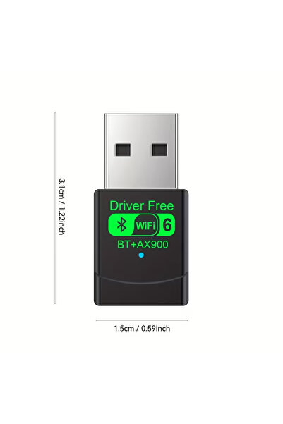 Choice black AX900 USB WiFi 6 Bluetooth 5.4 Adapter 2in1 Dongle Dual Band 2.4...