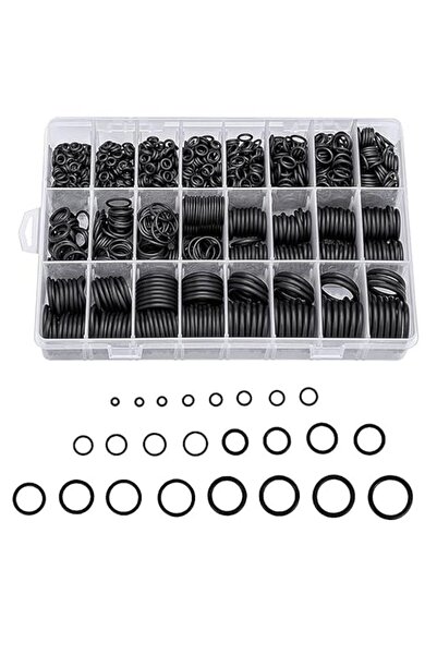 GENERAL Rubber O Ring Set,24 Size 1200 Pcs Black Small O Rings Assortment Kit...